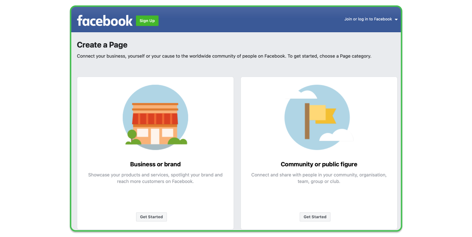 Creating a Facebook page