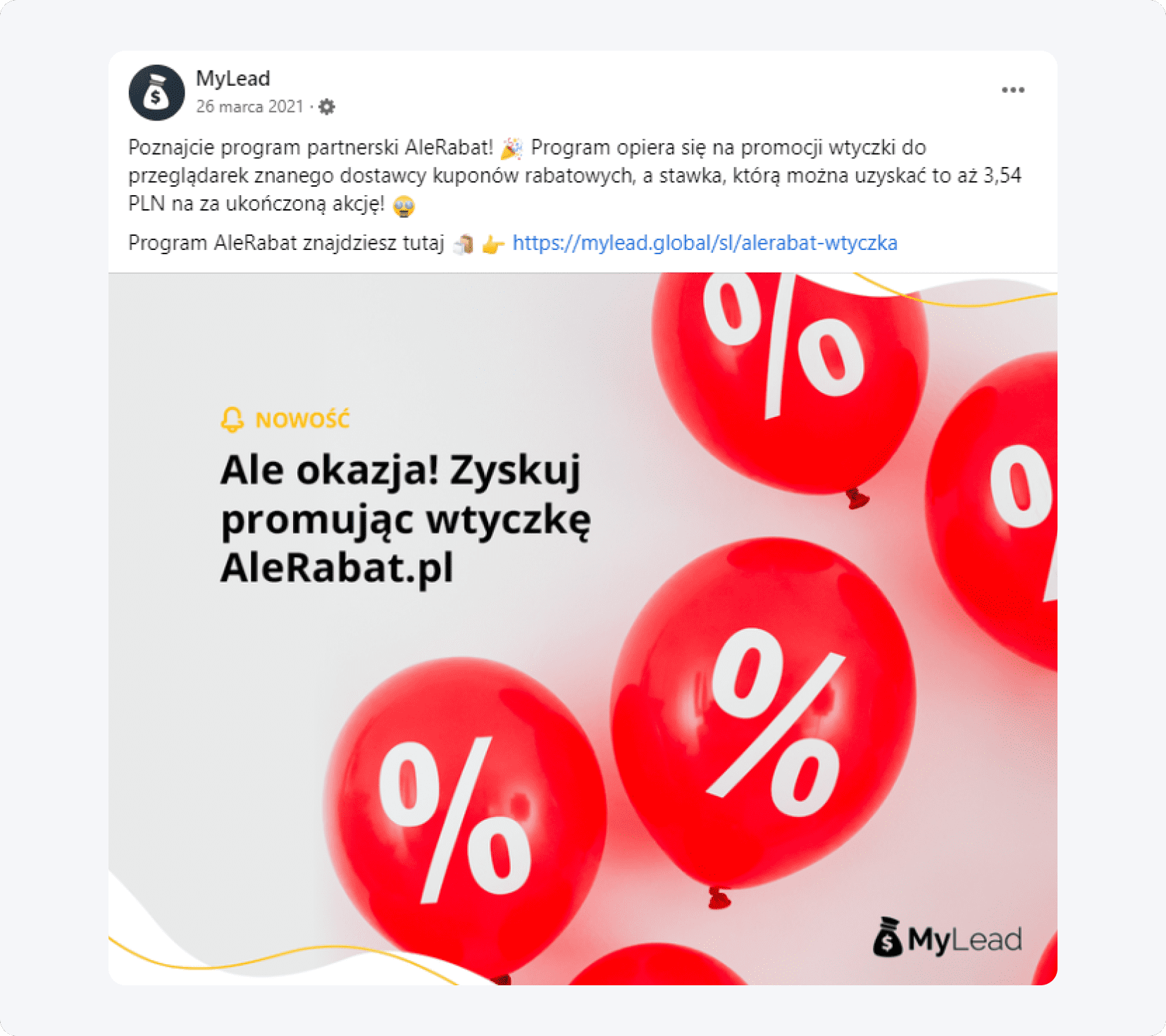 AleRabat-Angebotspromotion auf Facebook