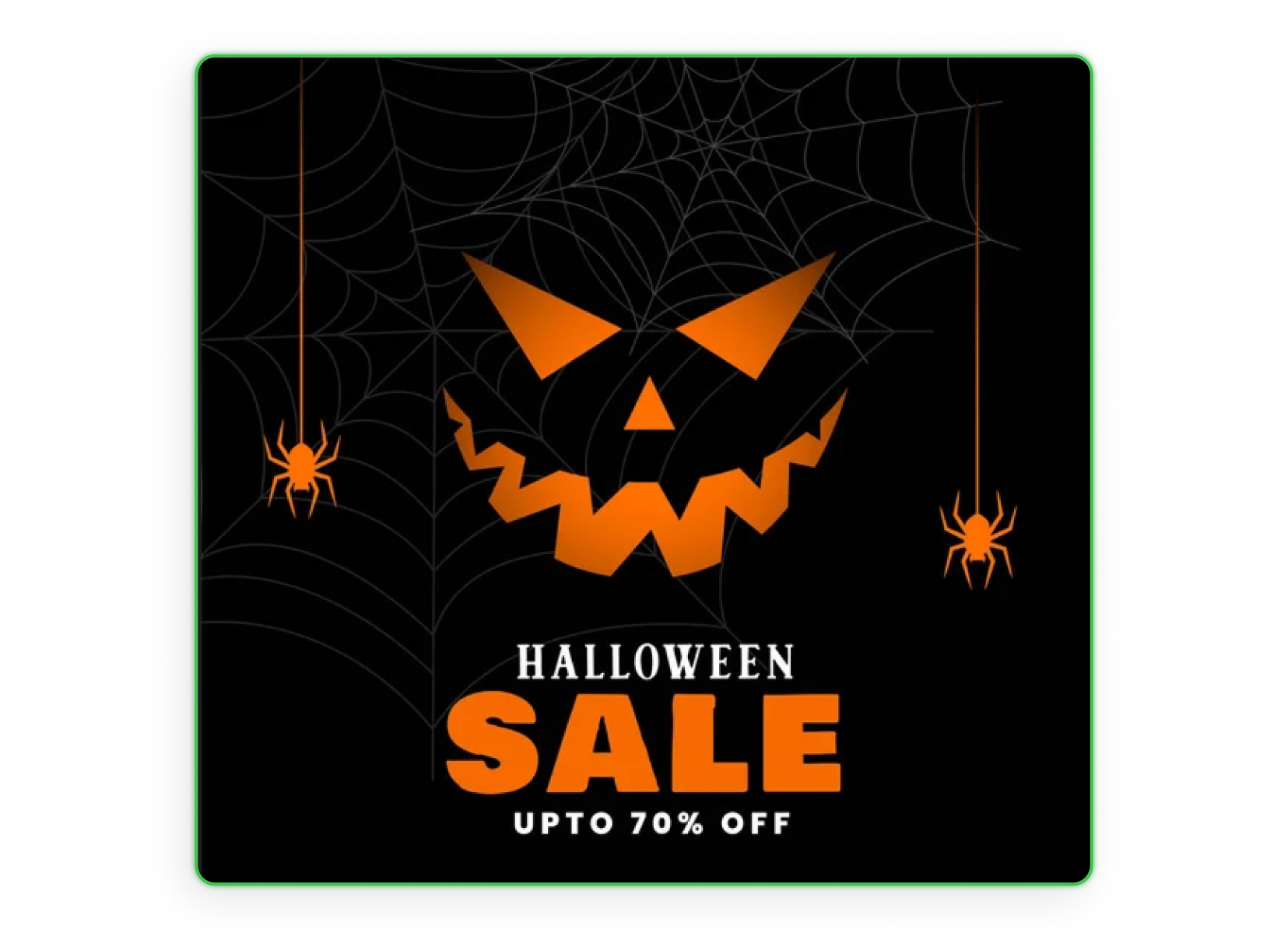 Example of a Halloween promotion