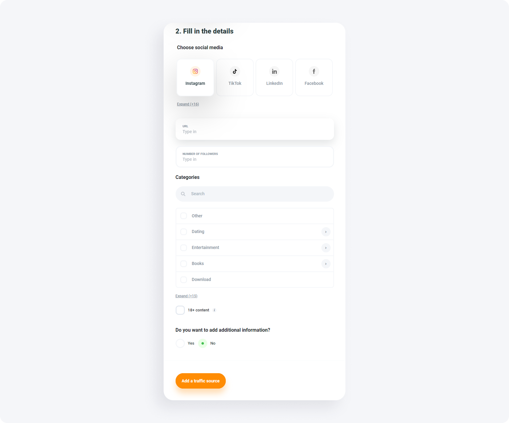 Verification of a traffic source