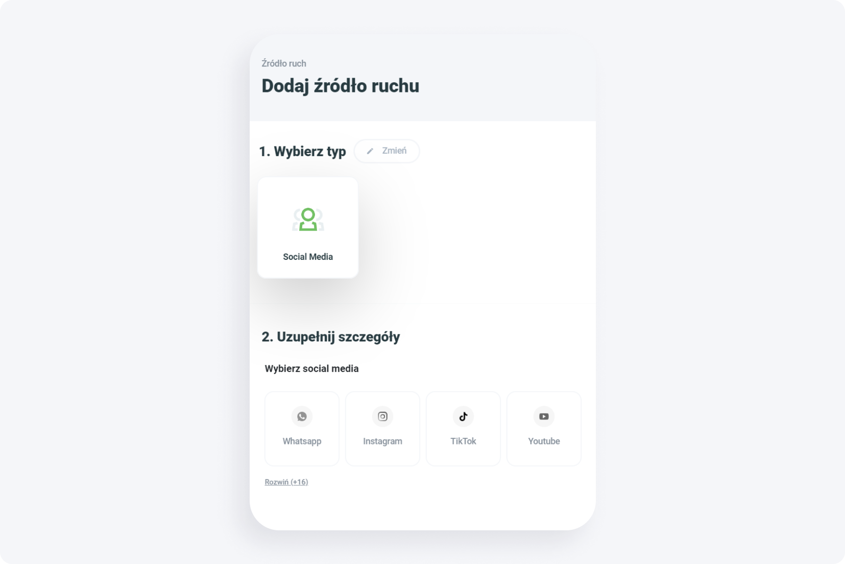 Edytuj konfigurację, dodatkowe parametry linku