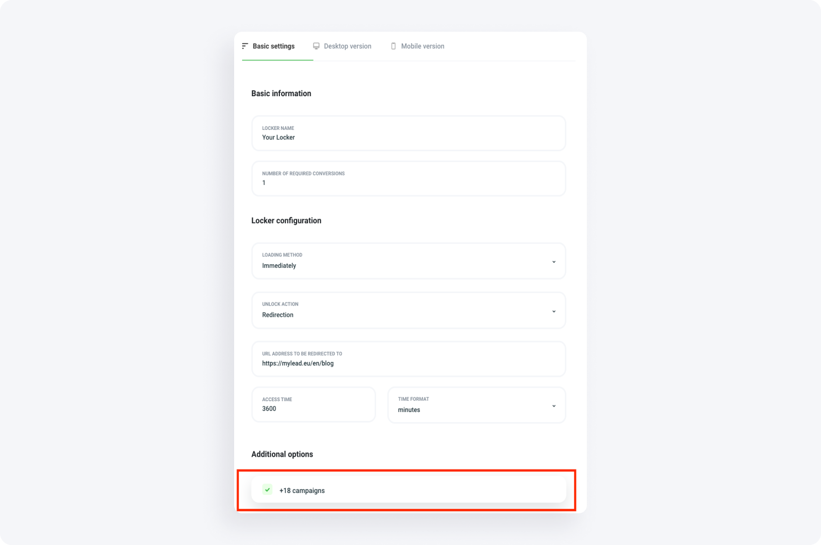 How to set up content locker
