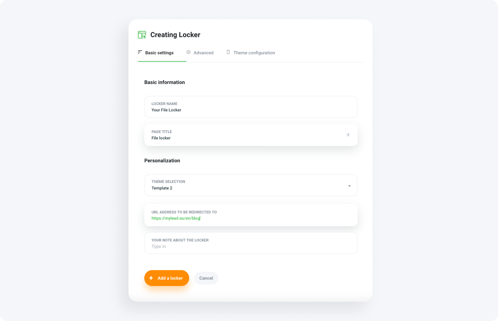 How to set up content locker