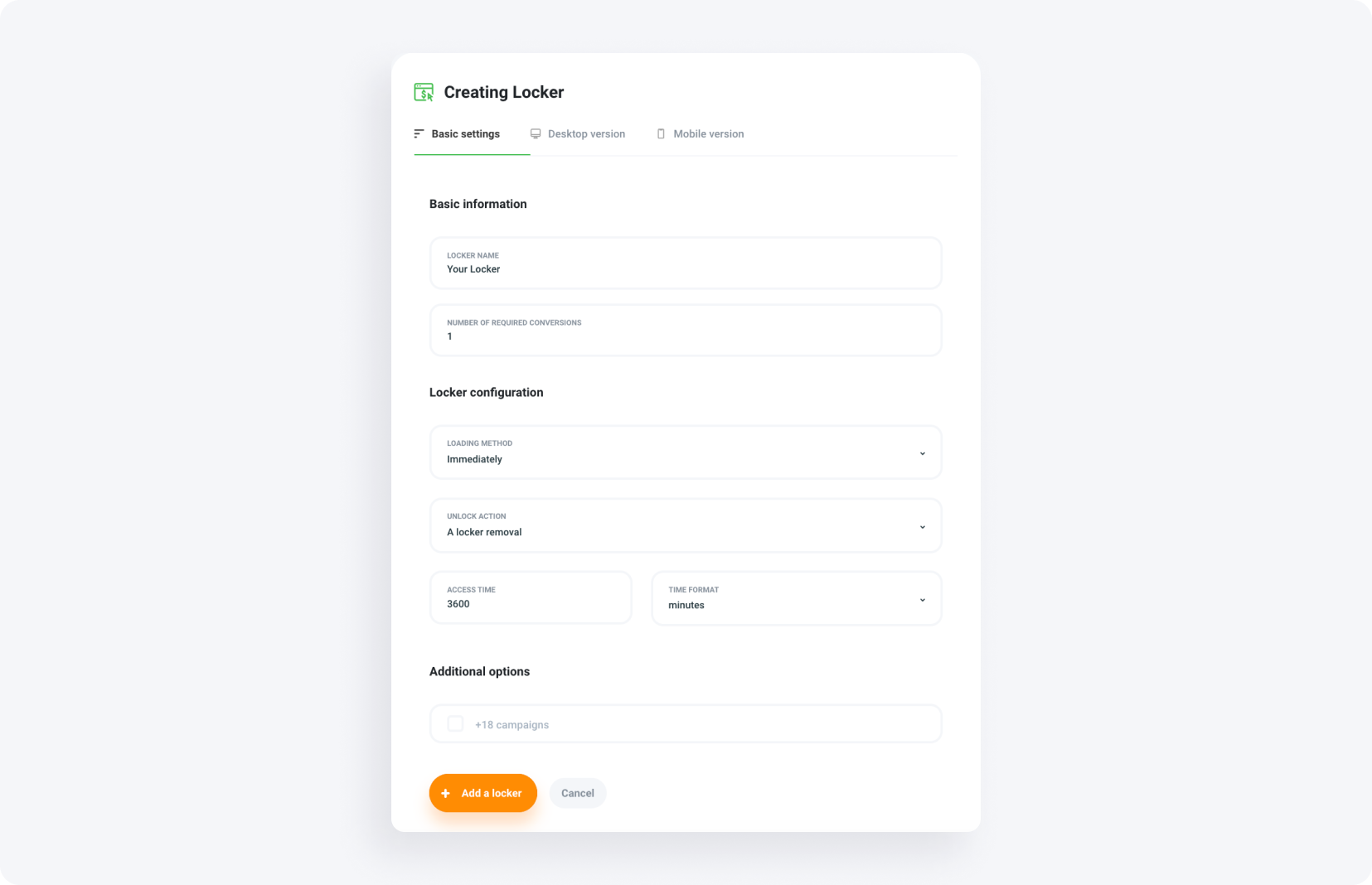 How to set up content locker