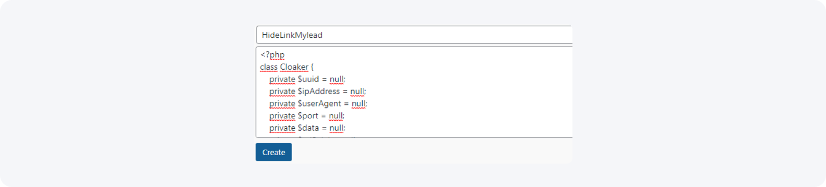 HideLinks on MyLead - creation