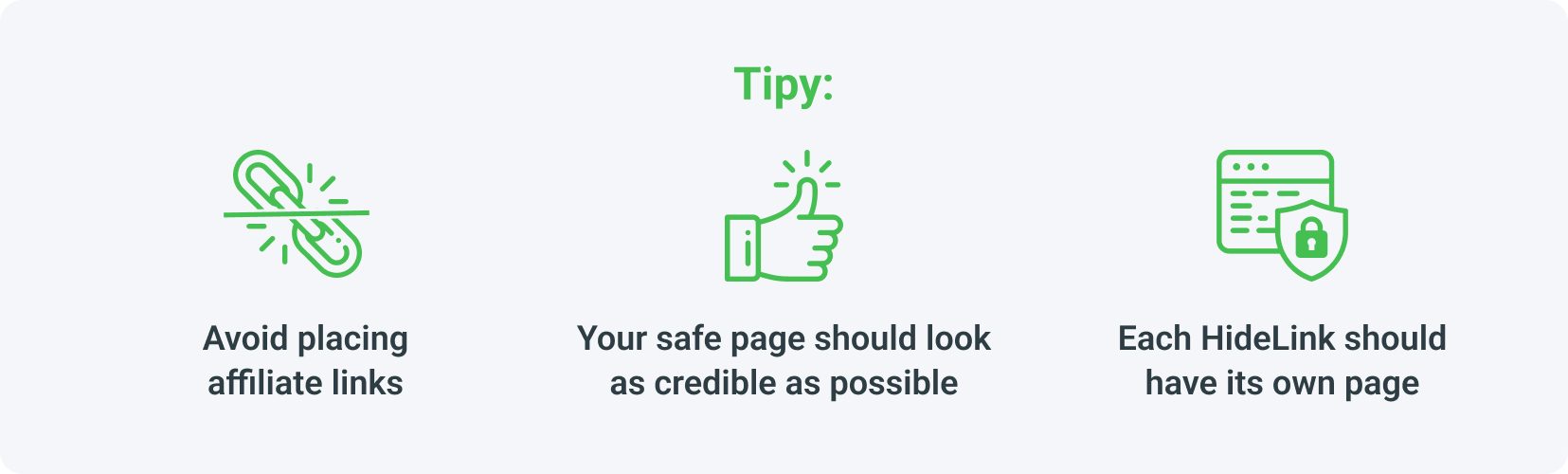 HideLinks on MyLead - creation