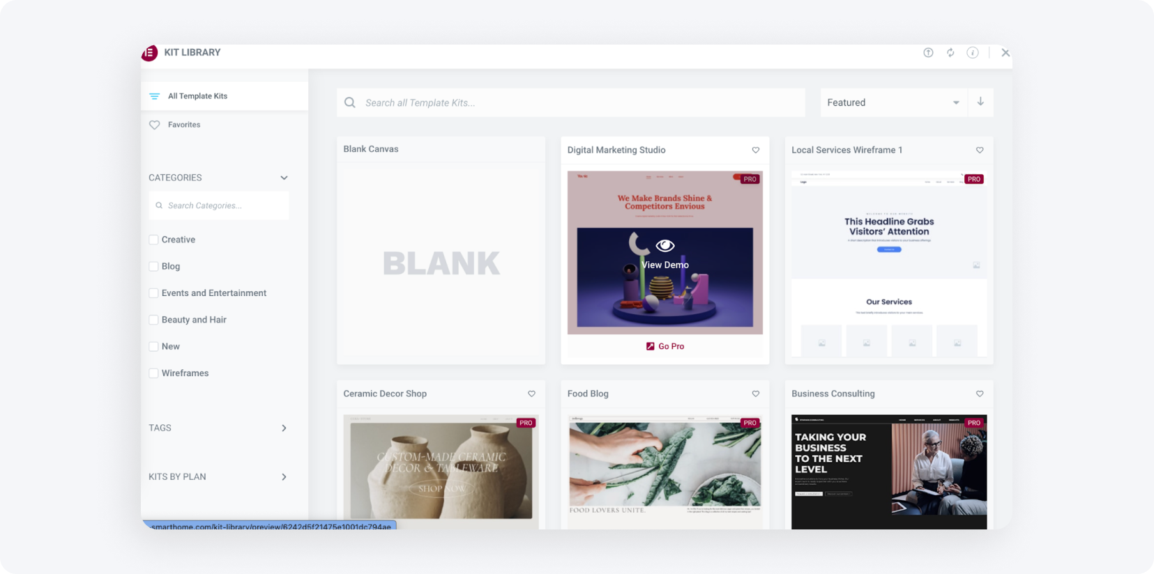 экран с шаблонами, здесь ты найдешь множество идей