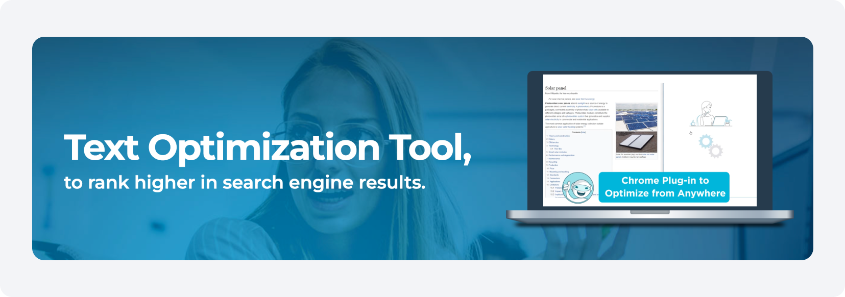 Chrome extension for publishers - TextOptimizer