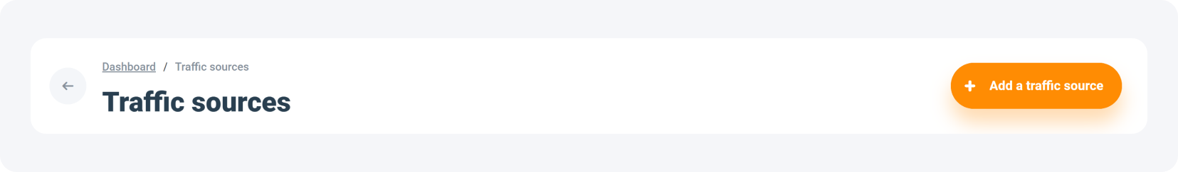 Traffic sources tab