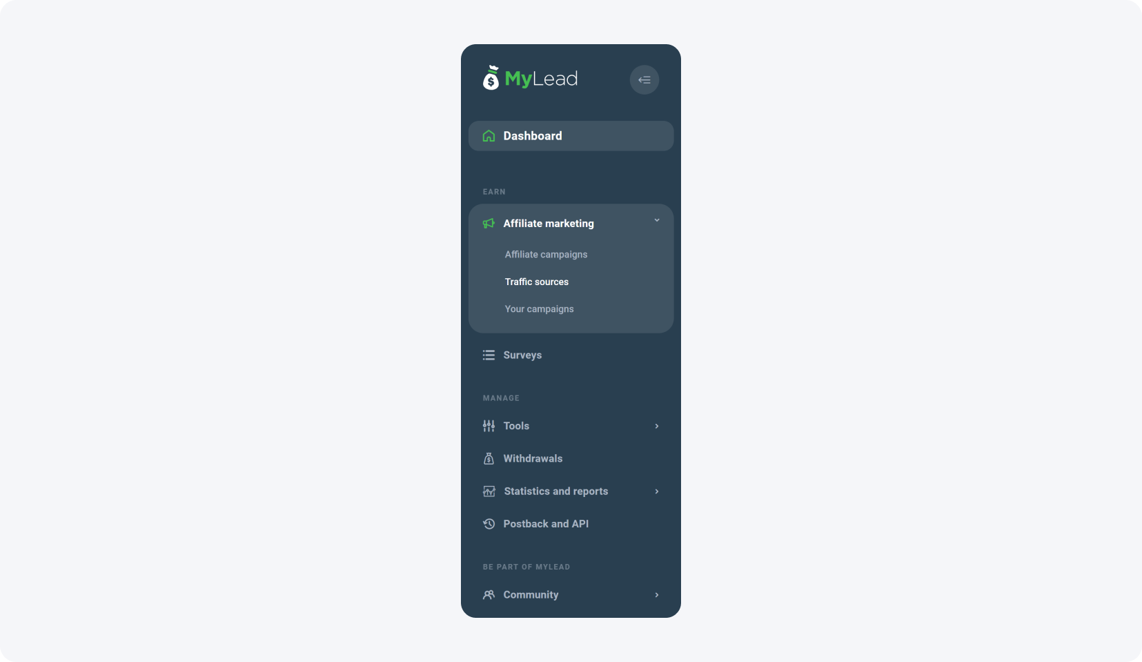 MyLead panel