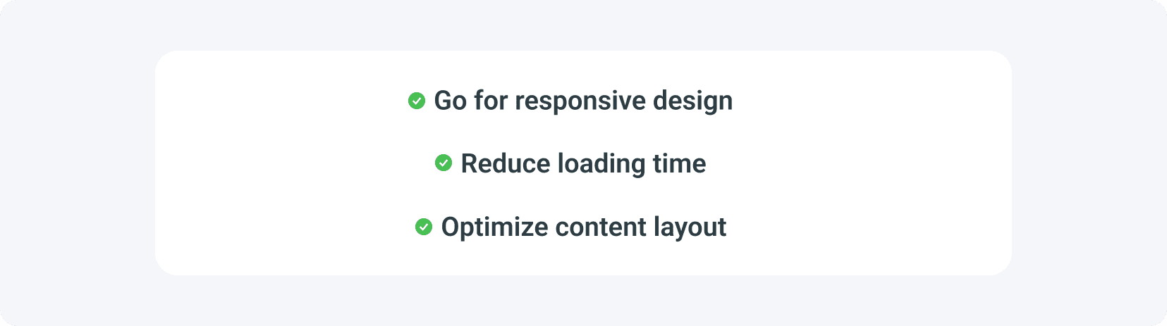 Your blog post SEO checklist should include responsive design, fast loading speeds and optimized content layout.