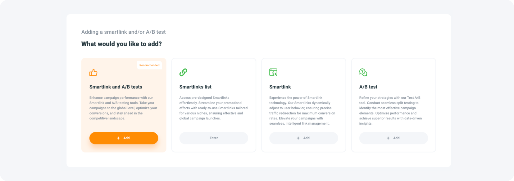 A/B testing and Smartlinks from MyLead