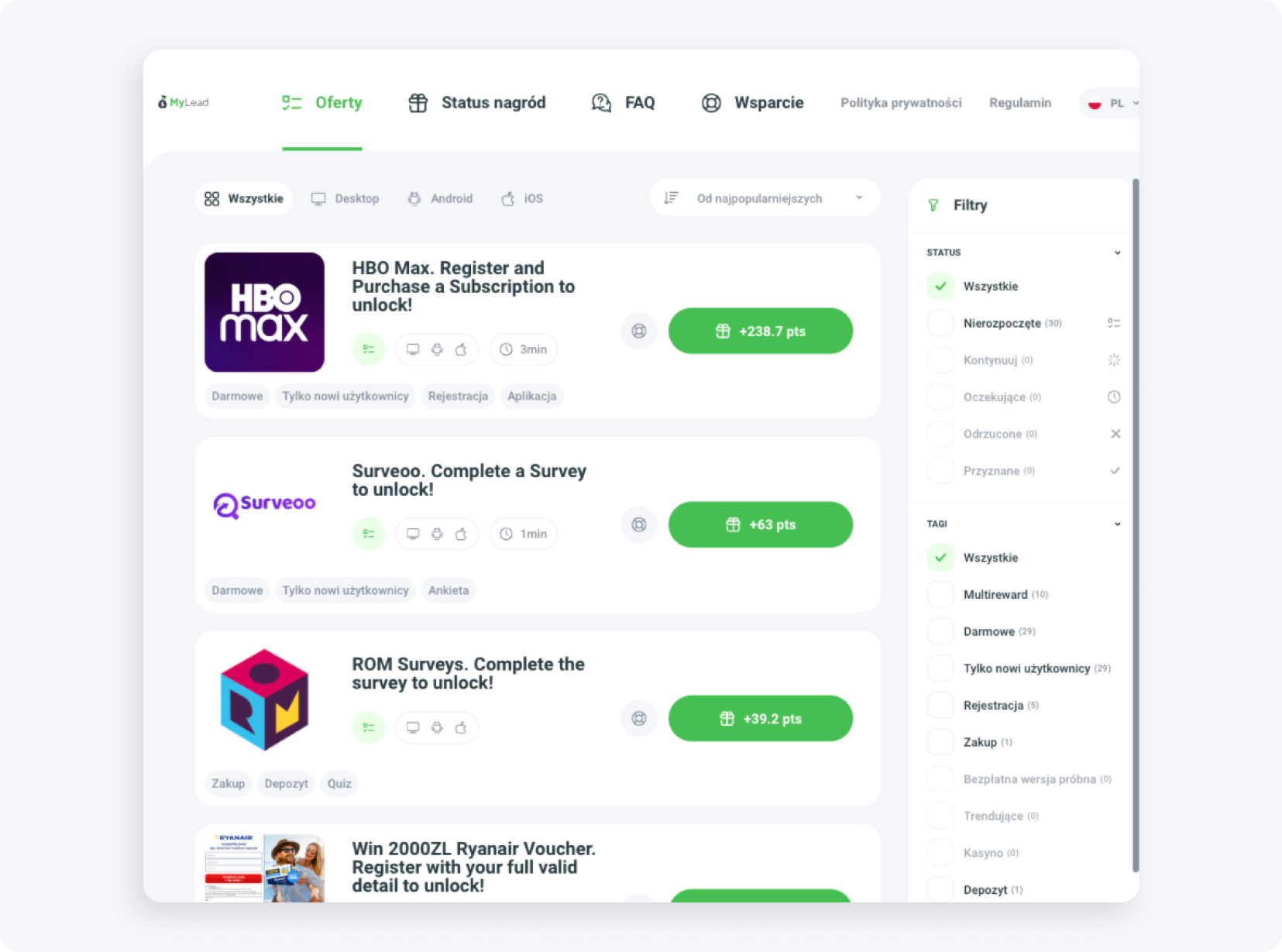 Zarabianie na grach i aplikacjach mobilnych - Offerwall