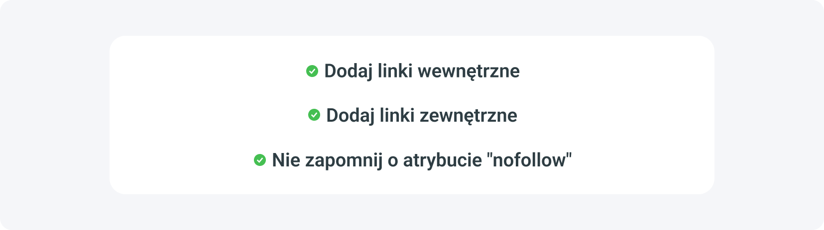 Twoja checklista SEO na bloga powinna uwzględniać dodawanie linków wewnętrznych, zewnętrznych i atrybutów nofollow.
