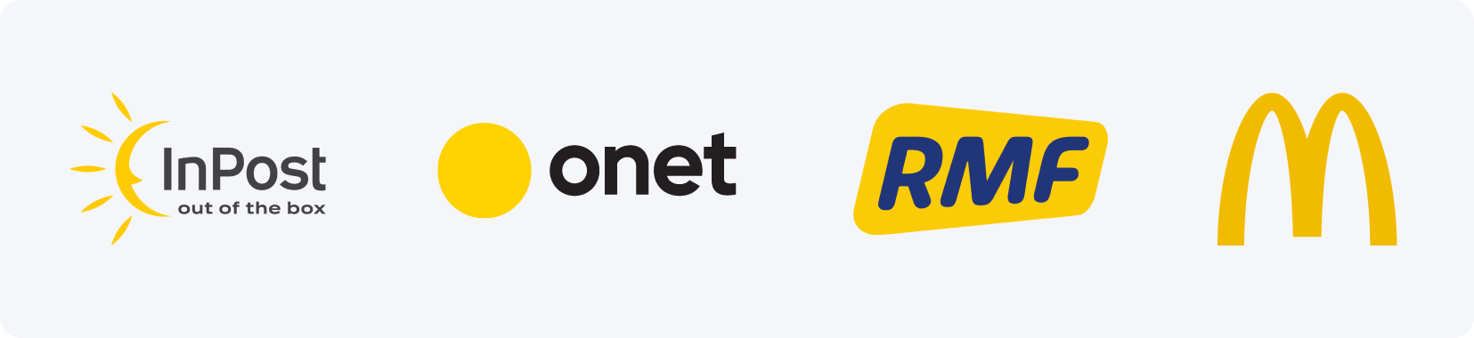 Examples of yellow color in logotypes