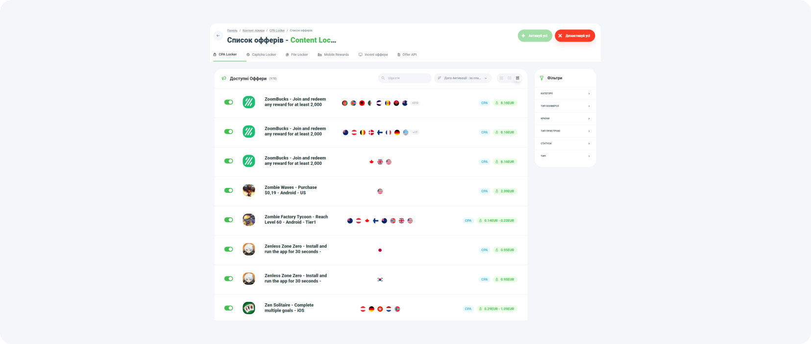 Топ офферів для контент локерів – посібник