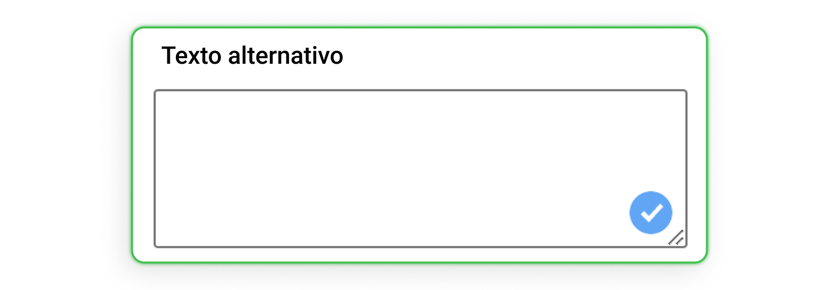 El texto alternativo es aquel que se muestra cuando alguien por algún motivo no puede ver la imagen