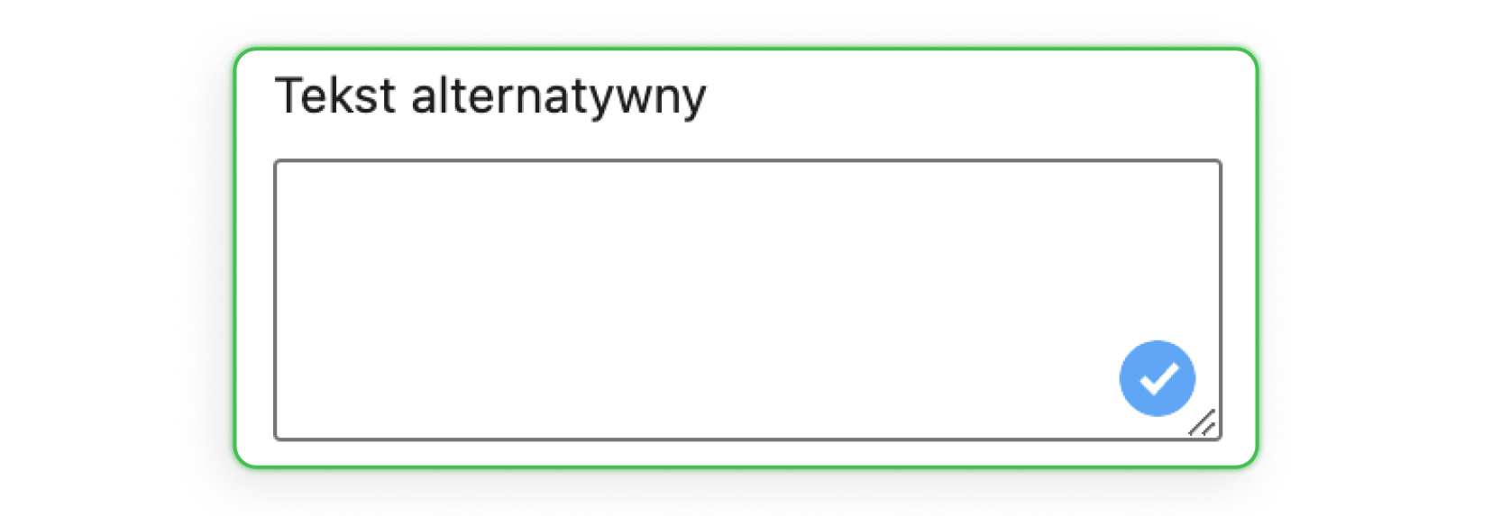 Tekst alternatywny to taki, który wyświetla się, gdy z jakiegoś powodu nie widać grafiki