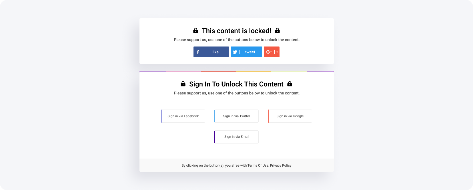 Content locking affiliate network