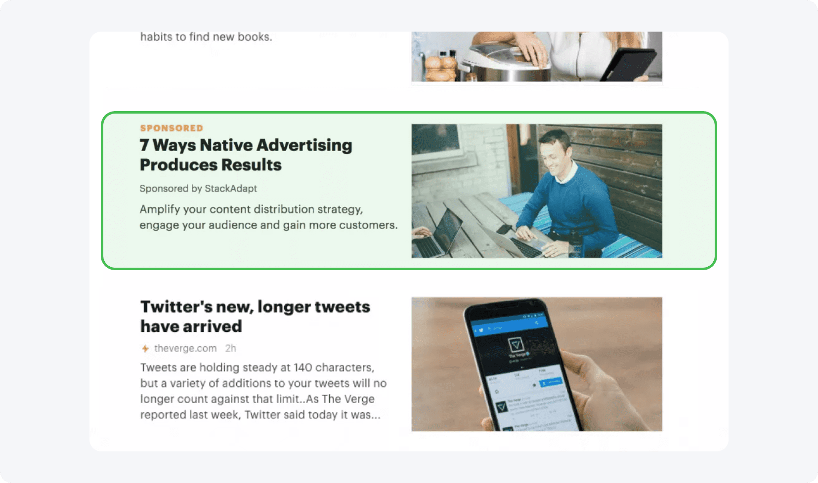 Приклад нативної реклами