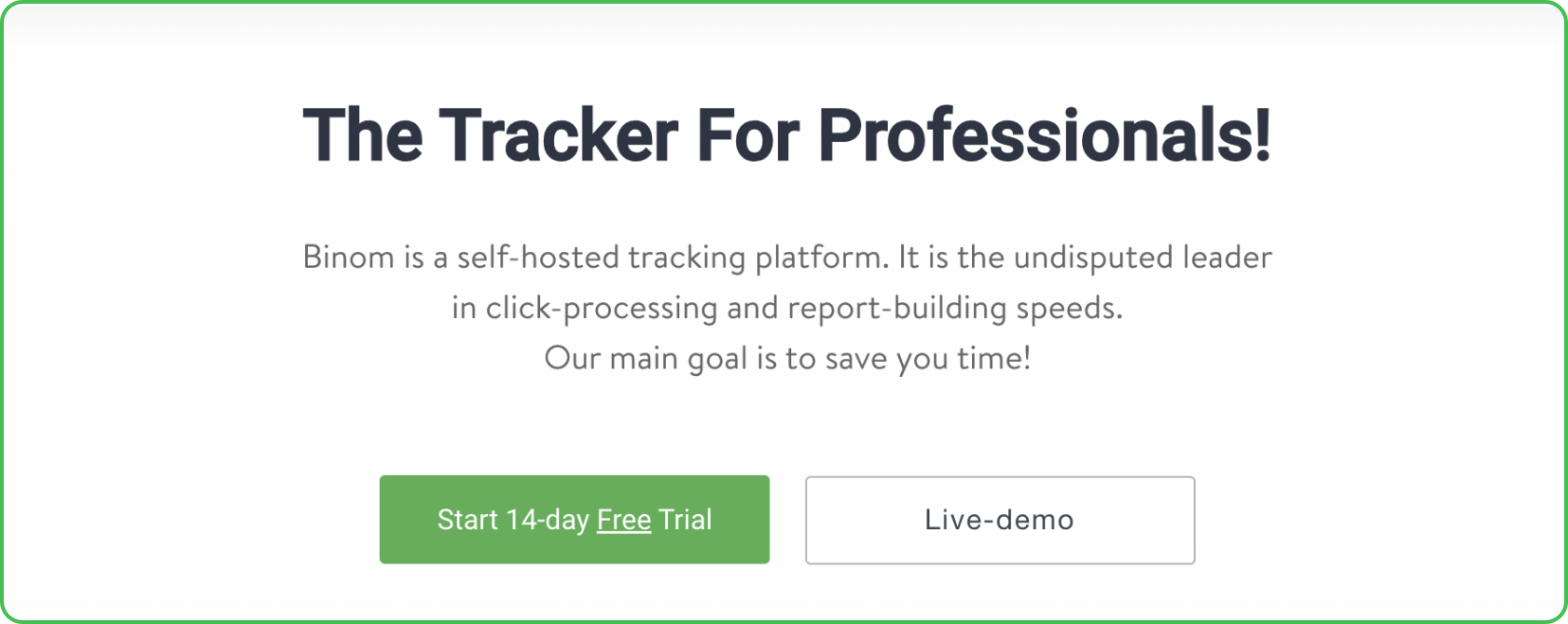 The best offer trackers in affiliate marketing - Binom