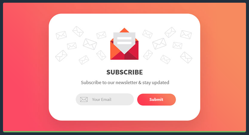 Subscribe newsletter via landing page